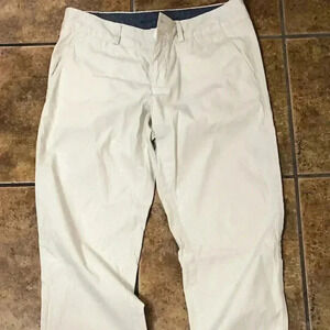 Khaki Pinstripe Trouser Banana Rebublic Size 2 Stretch